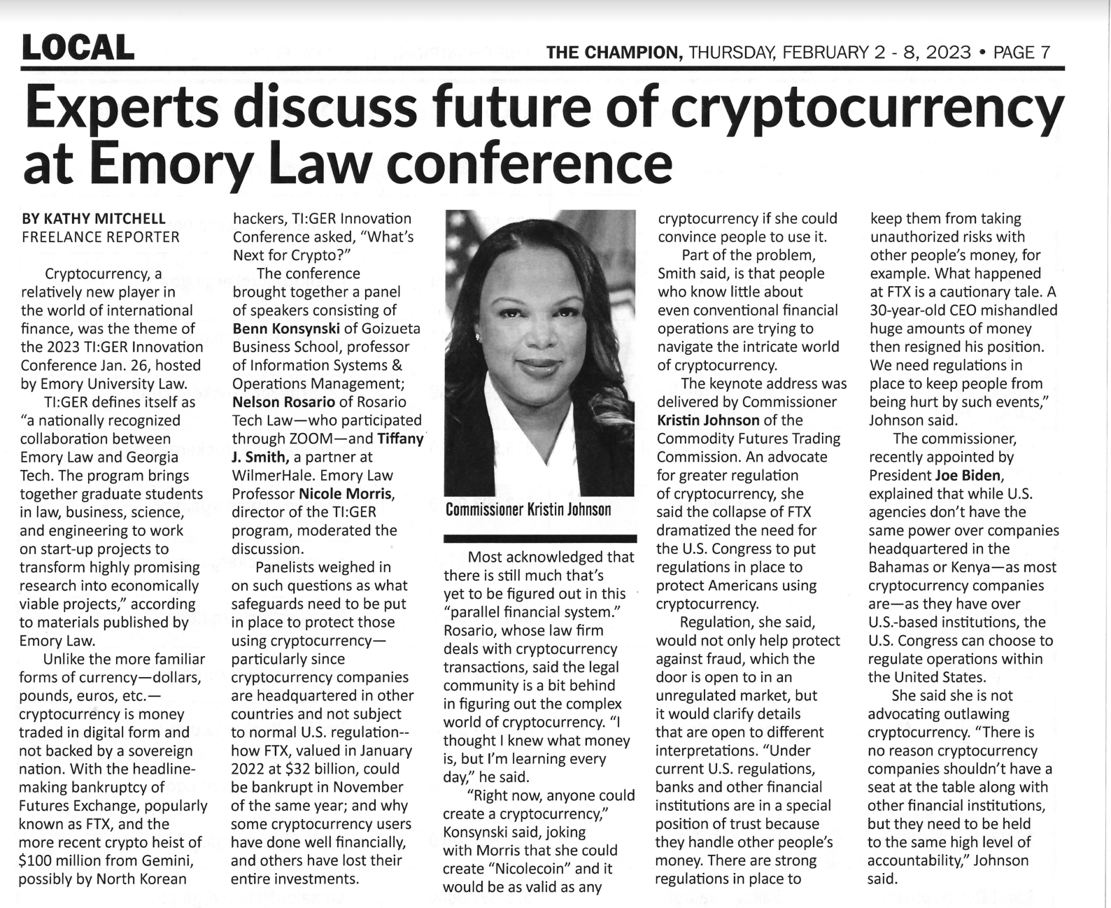 Experts Discuss Future of Cryptocurrency at Emory Law Conference - TI:GER  by Emory University Law